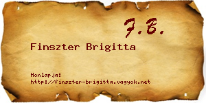 Finszter Brigitta névjegykártya